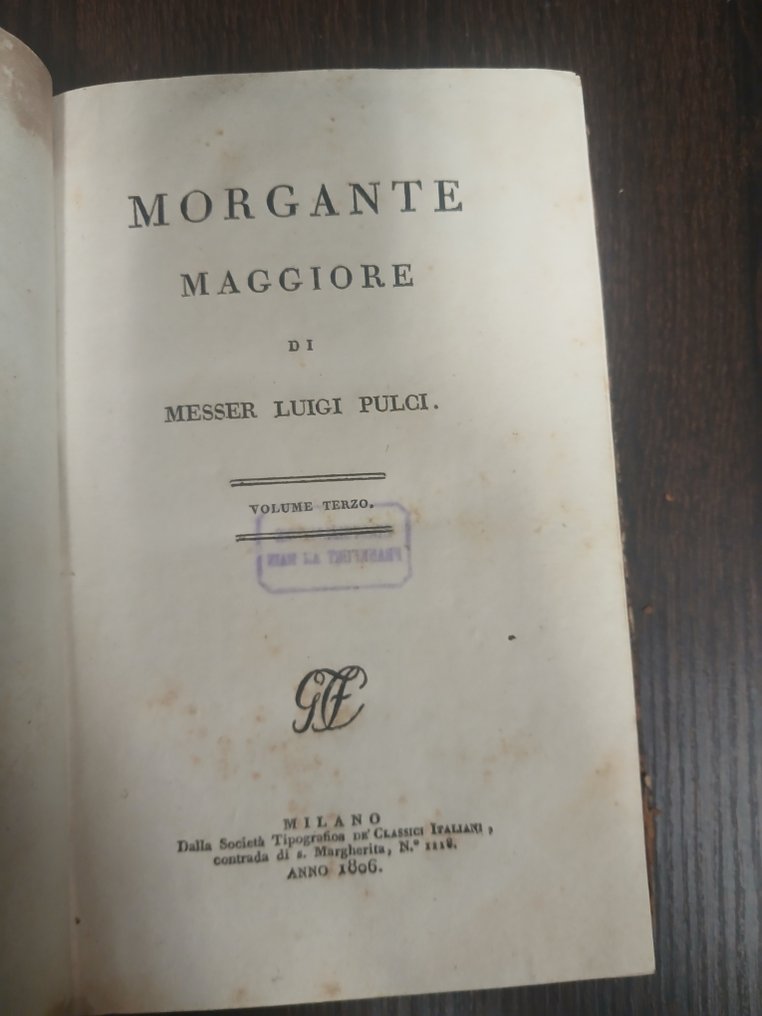 Luigi Pulci - Morgante Maggiore - 1806 #3.2