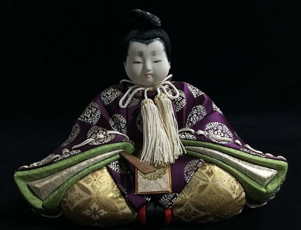 Mataro Doll / 一对天皇和皇后雏人偶套装 - 絲 - Japanese - 日本 - 昭和年代(1926-1989) #3.2