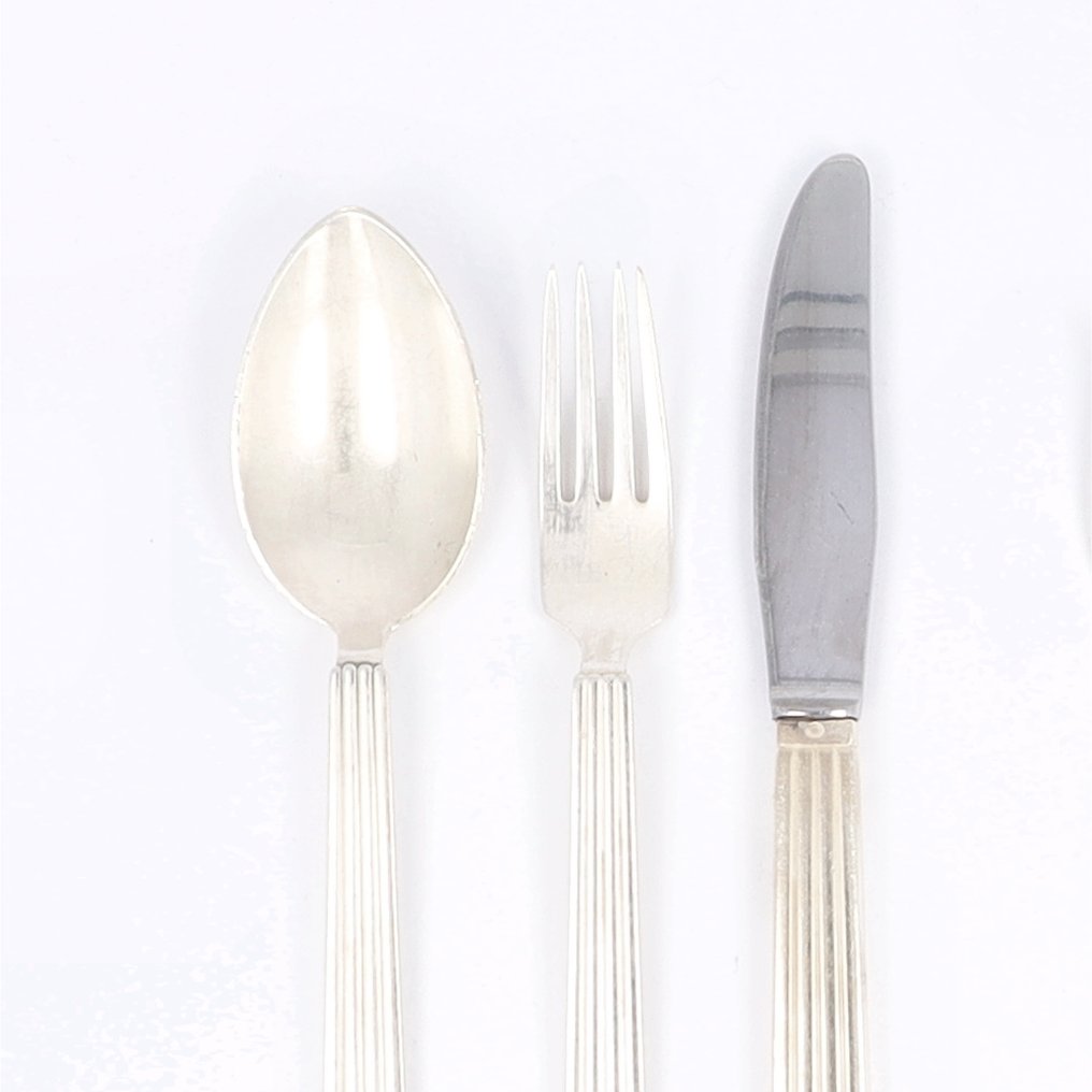 Georg Jensen - Sigvaard Bernadotte - bestekdelen- model "Bernadotte" - Servizio di posate (6) - .925 argento #4.3