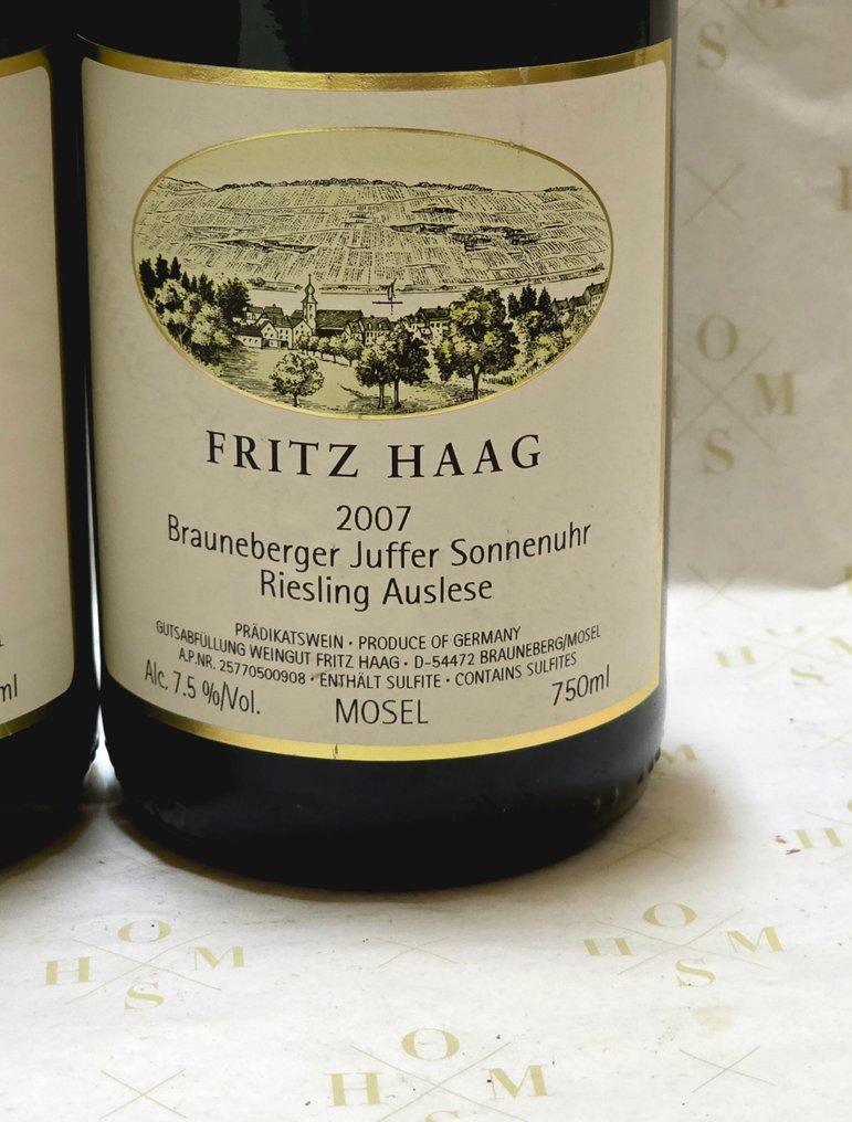 2007 Fritz Haag, Goldkapsel, Brauneberger Juffer Sonnenuhr - Mosel Auslese - 3 Pullot (0.7 L) #4.3