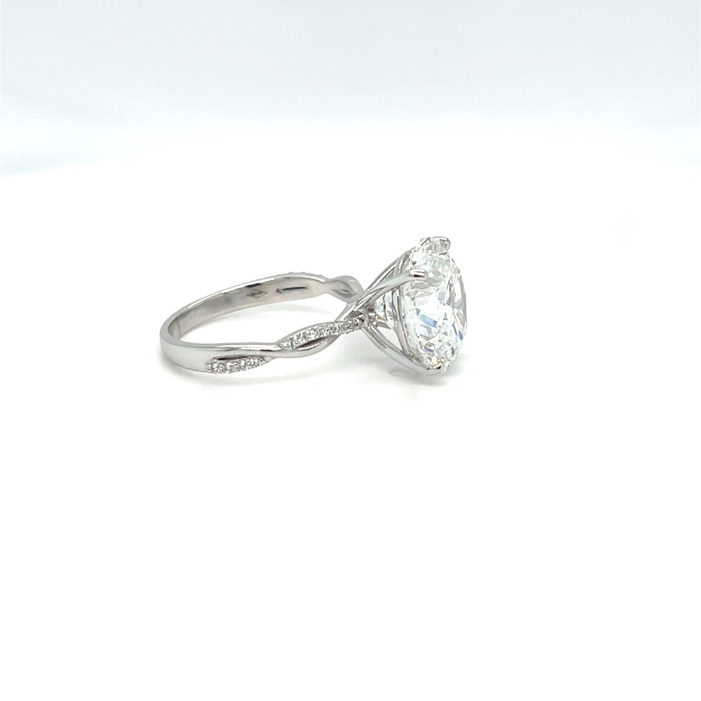 Ring - 14 karaat Witgoud - 5.22ct. tw. Diamant (Lab-grown) - Diamant #4.3