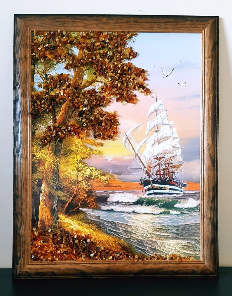 Κεχριμπάρι - Unique Raw Unpolished Amber picture - Wall decoration - Home interior (χωρίς τιμή ασφαλείας) #4.3