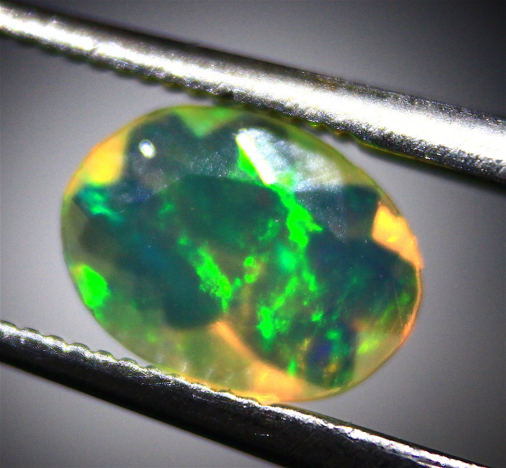 Cts 3.50 Natural Ethiopian Opals Faceted - Height: 8 mm - Width: 6 mm- 0.7 g #1.0
