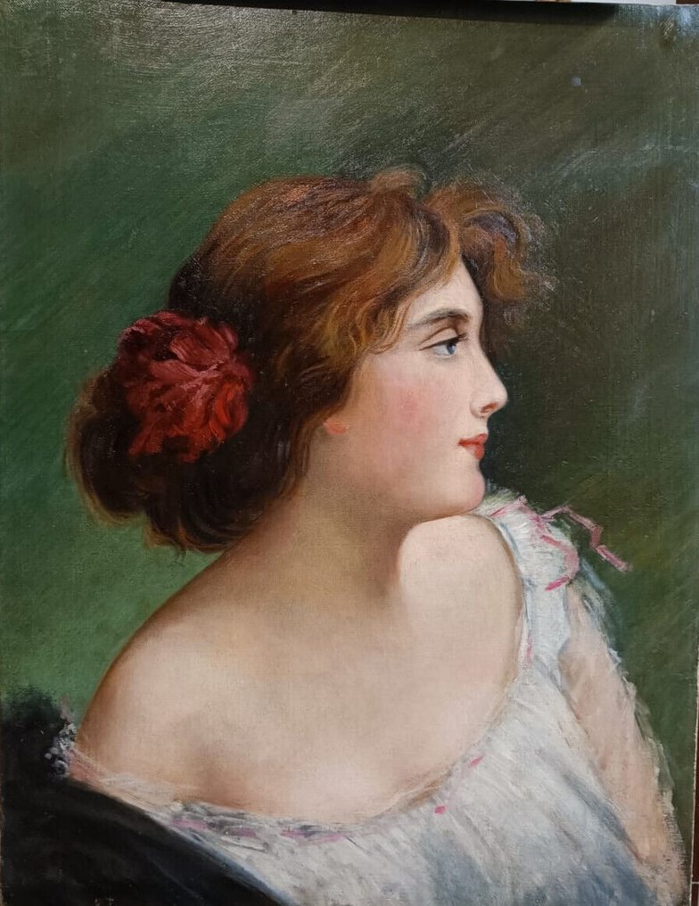 Scuola italiana (XIX-XX) - Ritratto di ragazza #1.0