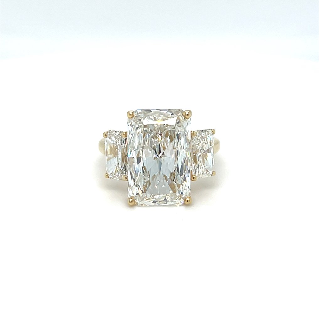 Sormus - 14 kt. Keltakulta - 10.12ct. tw. Timantti (Laboratoriossa kasvatettu) - Timantti #1.0