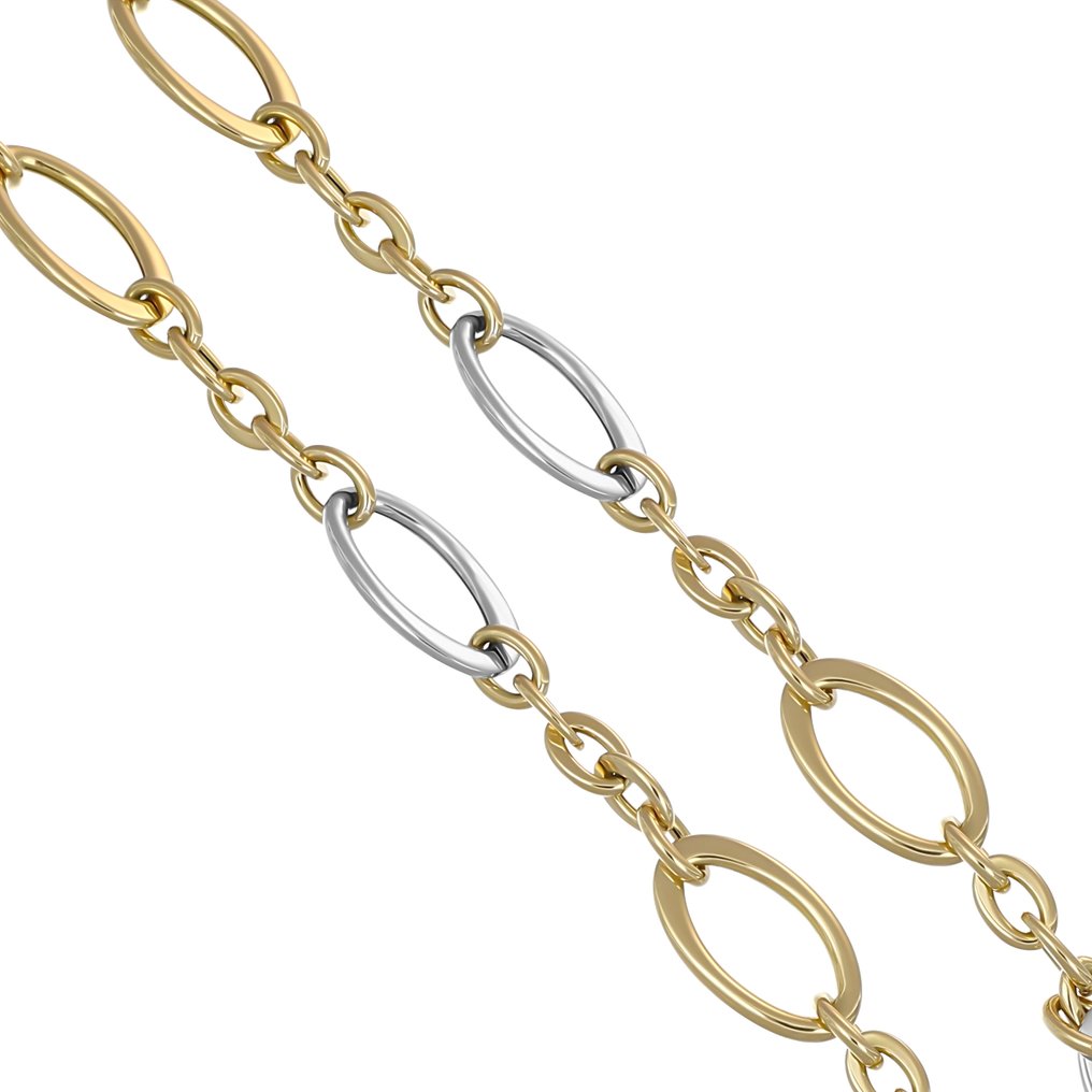 Halsketting - 18 karaat Geel goud, Witgoud #1.0