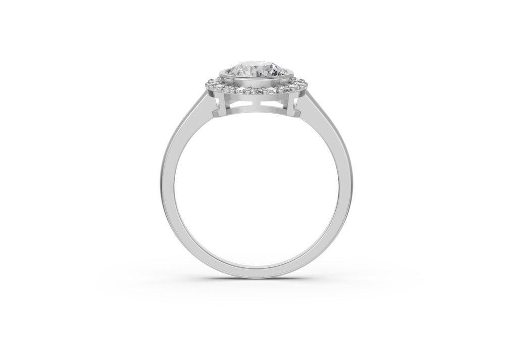 Ring - 14 karat Hvitt gull - 2.39ct. tw. Diamant (Lab-dyrket) - Diamant #2.1