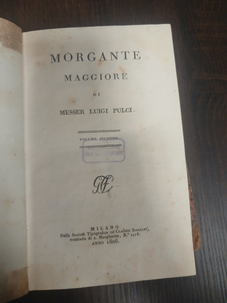 Luigi Pulci - Morgante Maggiore - 1806 #2.1