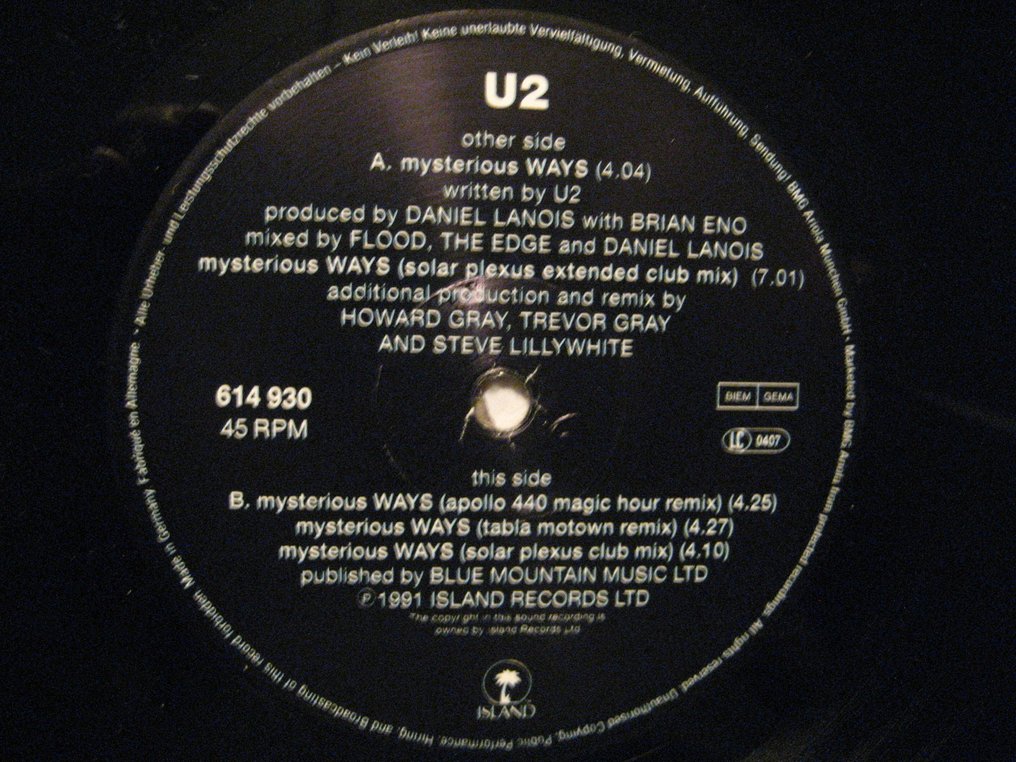 U2 - Mysterious Ways, With Or Without You, Desire, Angel Of Harlem, Two hearts beat as one, The - Titoli vari - Maxi singolo 12" - Stampe varie - 1983 #4.3