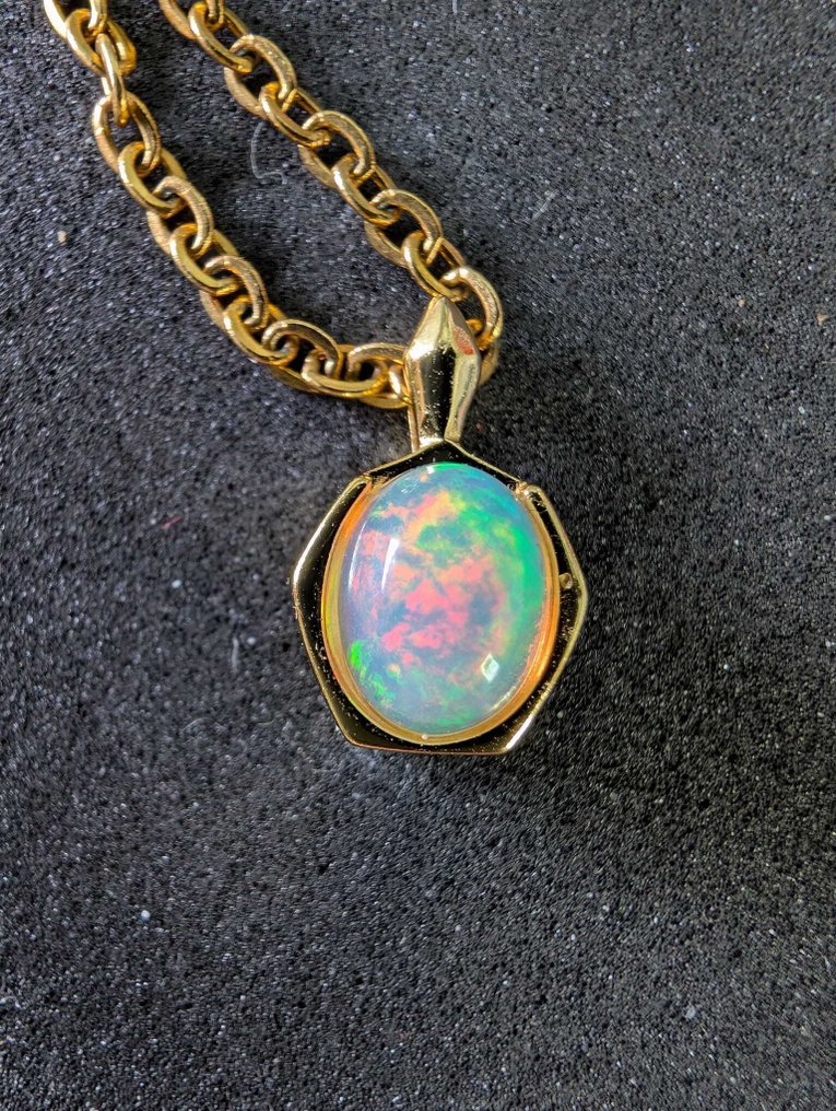 蛋白石 - 銀 - 墜飾 - 澳大利亚白色蛋白石 #1.0