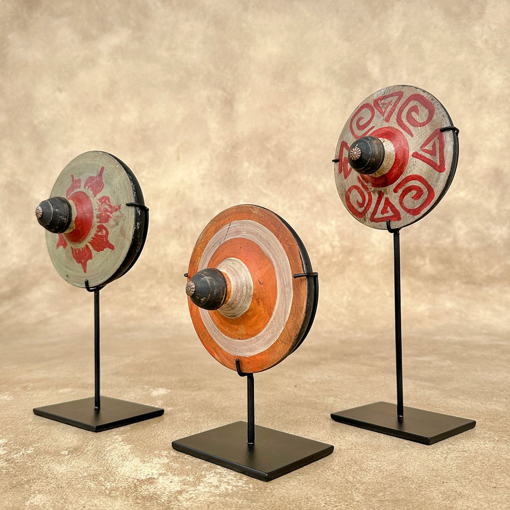 NO RESERVE PRICE - Spinning tops (3) - Gasing  - Búgócsiga - 2020+ - Indonézia #4.3