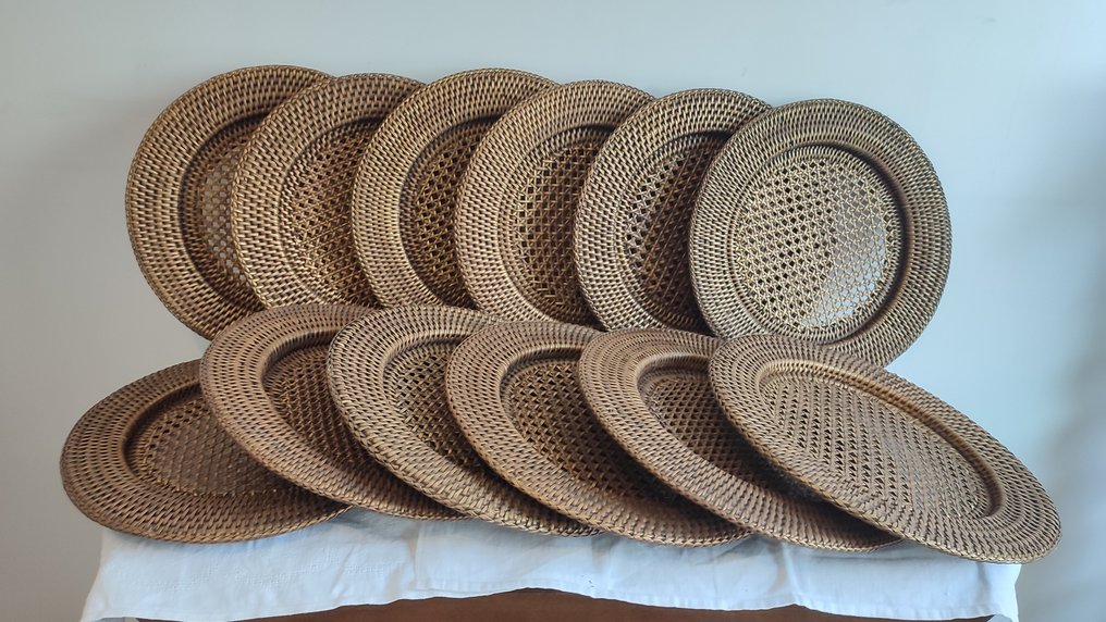 Doré - Spécial Noël - Charger plate (12) - Rattan, Bamboo, cannage, wicker - Table service #4.3