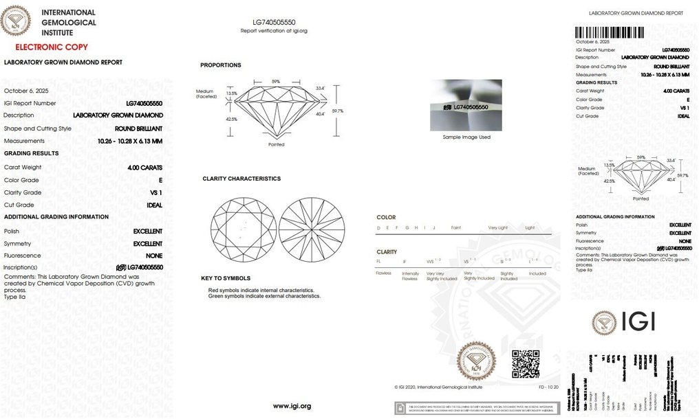 Ring - 18 kt. White gold -  4.00ct. tw. Diamond (Lab-grown) #3.2