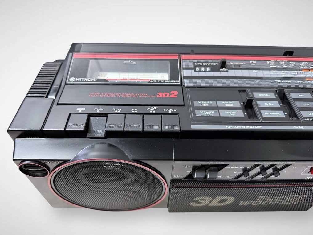 Hitachi - 3D2 Boombox Portable cassette player #4.3