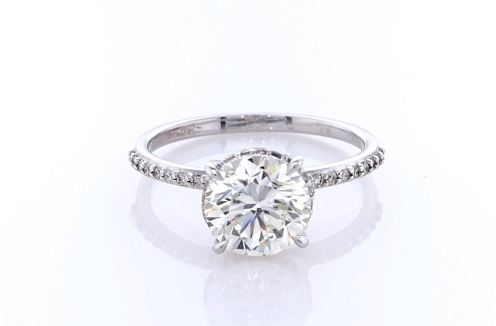 Δαχτυλίδι - 14 καράτια Λευκός χρυσός -  1.88ct. tw. Διαμάντι (Φυσικό) - Διαμάντι #1.0