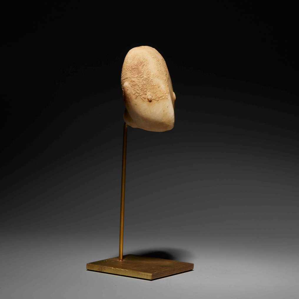 中东，Calcilitic 大理石 Kylia型偶像。公元前约2700-2300年。高4.6厘米。 #1.0