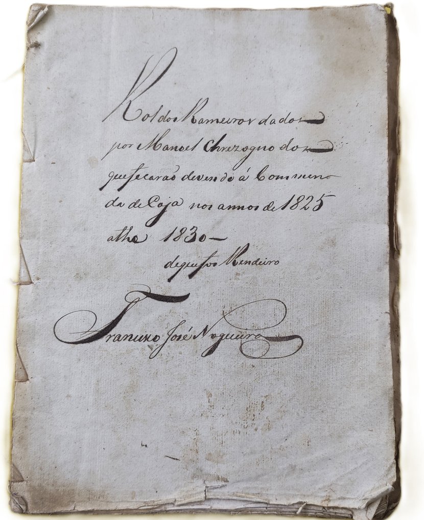 葡萄牙 - 文件 - Historic Portuguese Document: List of debts and debtors (70 pages) - 1825 #1.0