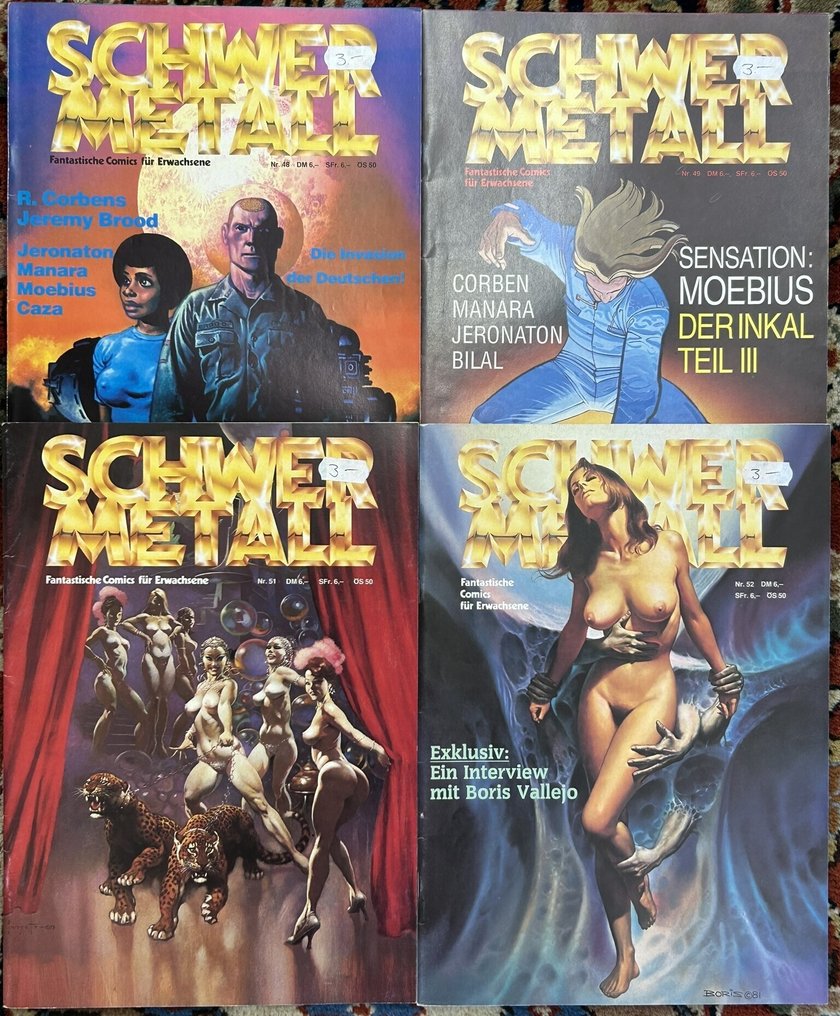 Metal Hurlant Siehe Liste - Schwermetall - 38 Comic collection - First edition/reprint - 1984/1987 #1.0