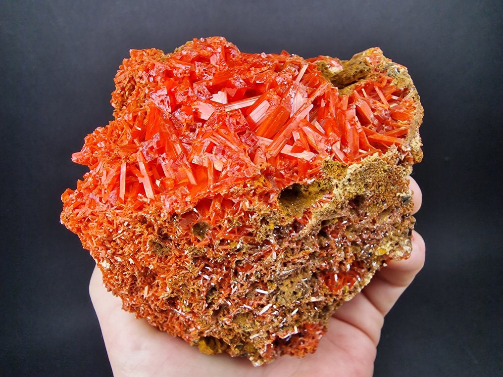 Crocoite Top quality color - Height: 100 mm - Width: 85 mm- 821 g - (1) #1.0
