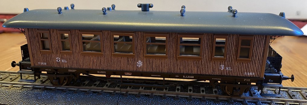 Märklin H0轨 - 42702 - 火车车厢模型 (1) - 漂亮的精细木制人物车，来自SJ。 - SJ #2.1