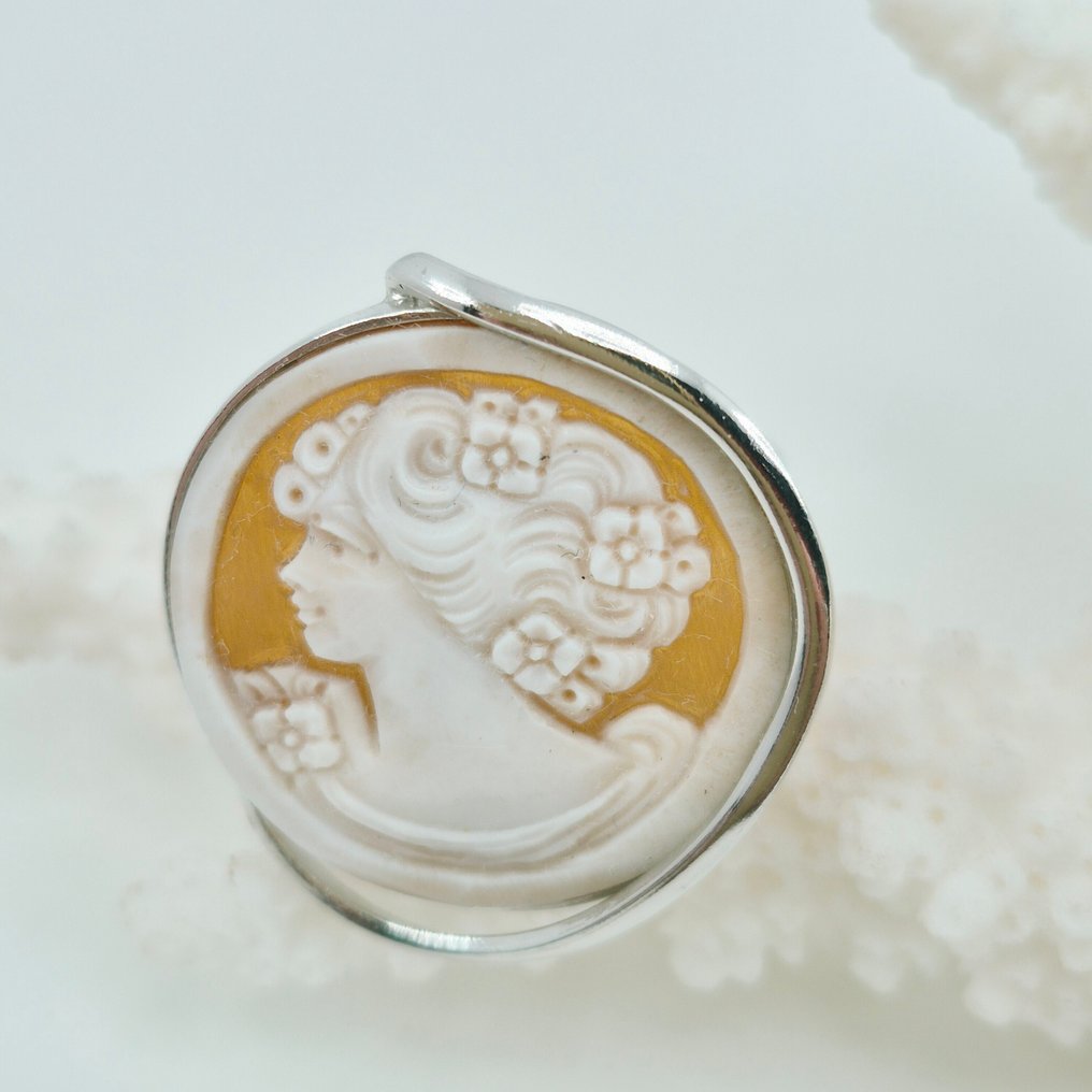 Prata - Anel - CAMMEO inciso a mão #2.1