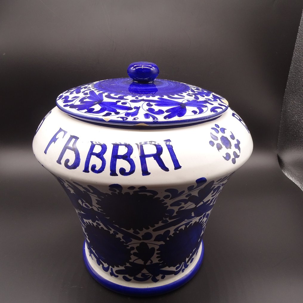Lidded vase - Deruta porcelain - For Amarene Fabbri #1.0
