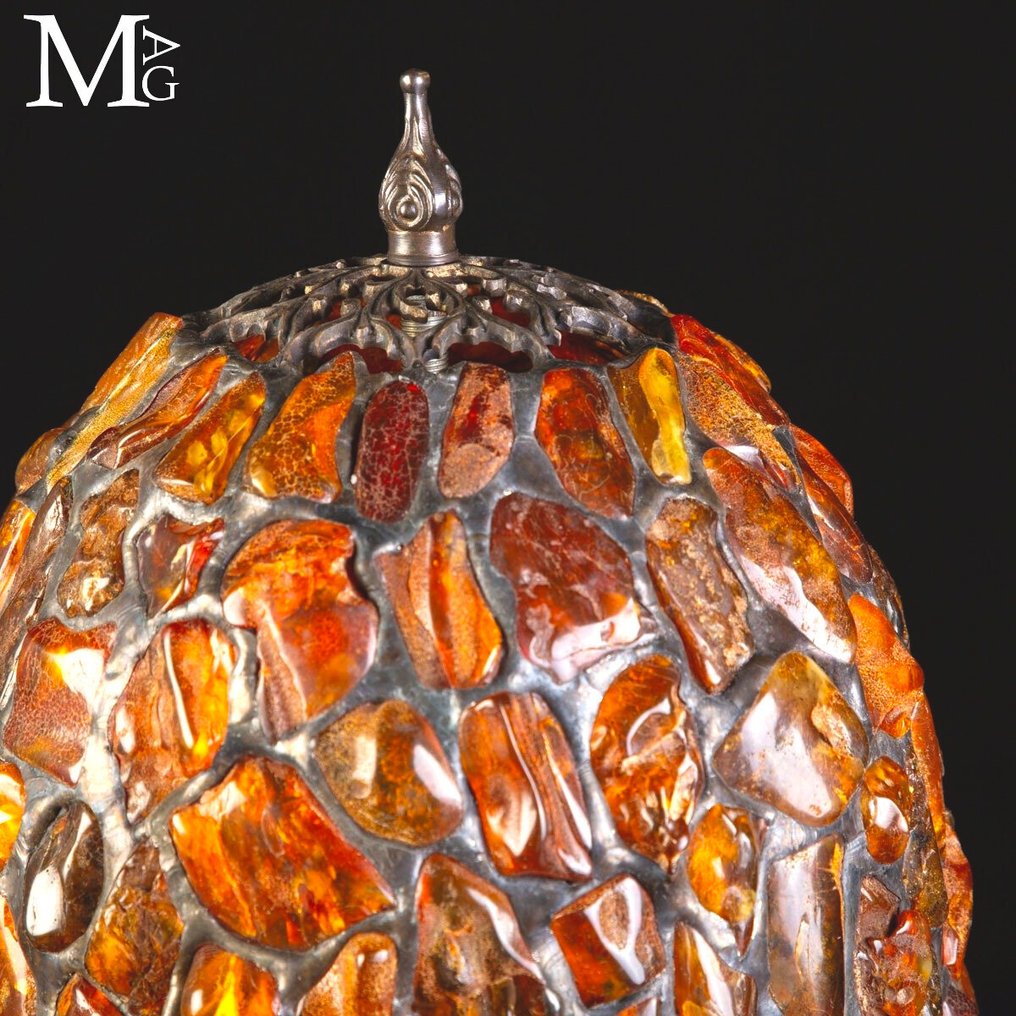 M.A.G. Design - Επιτραπέζιο φωτιστικό - Ambra - Φως και κομψότητα σε στυλ Tiffany. - Αποκλειστική λάμπα D'Ambra. #4.3
