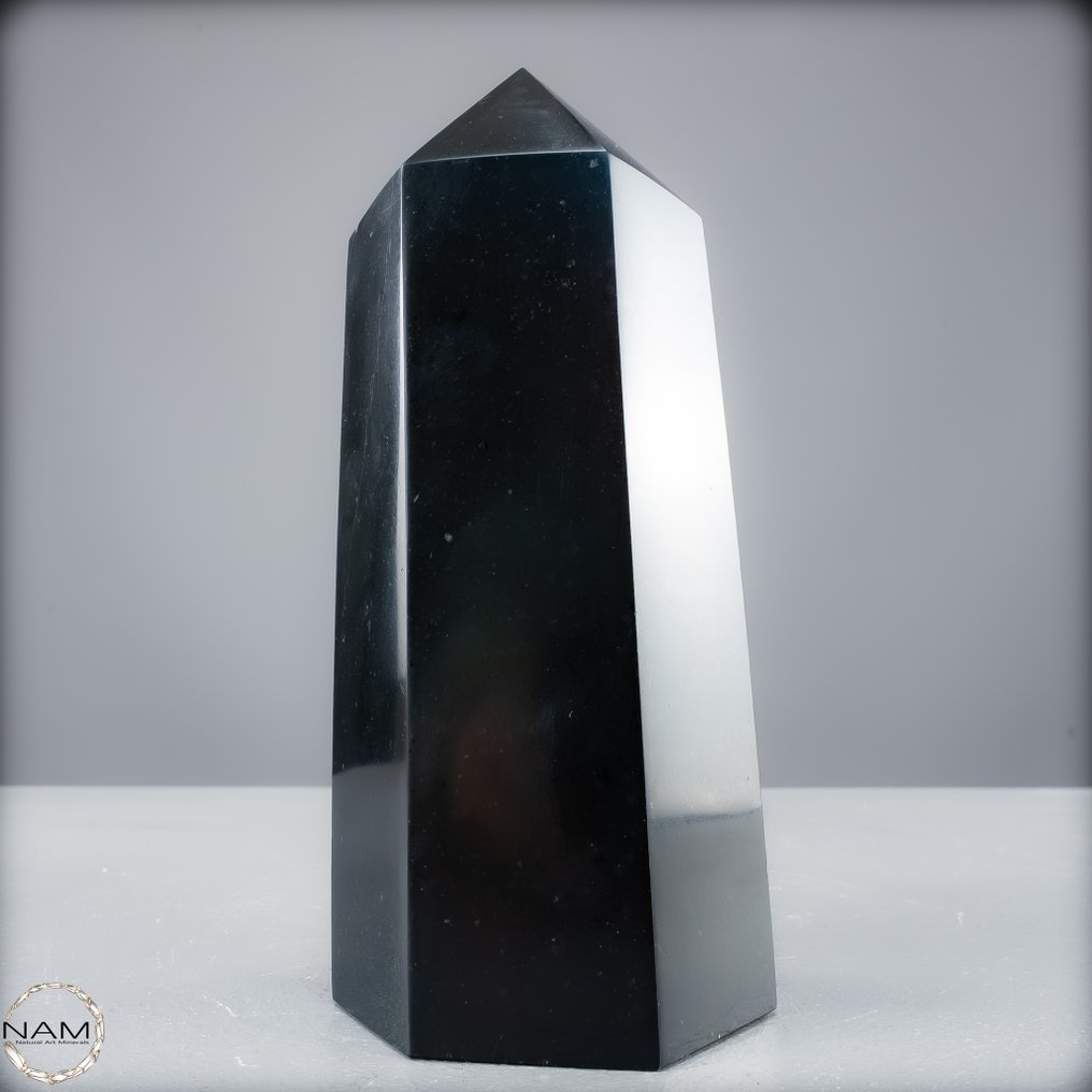 天然黑色电气石方尖碑 力量与纯净的守护者，来自巴西。- 1336.32 g #1.0