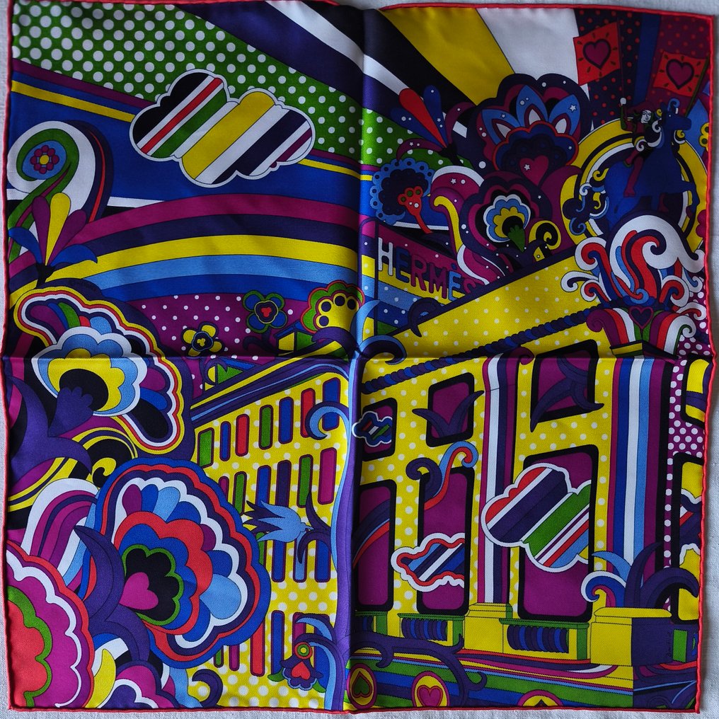 Hermès - FAUBOURG RAINBOW DÉTAIL by Dimitri Rybaltchenko. Gavroche - Foulard #1.0
