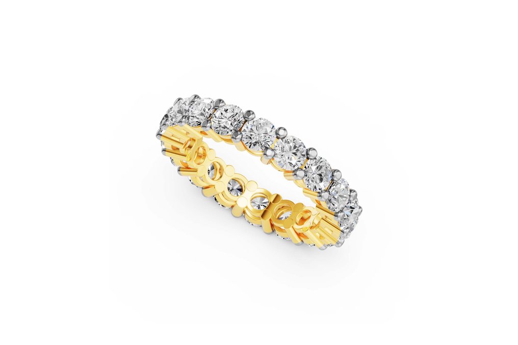 Örökkévalóság gyűrű - 14 kt. Sárga arany - 3.81ct. tw. Gyémánt (Laboratóriumban előállított) #1.0