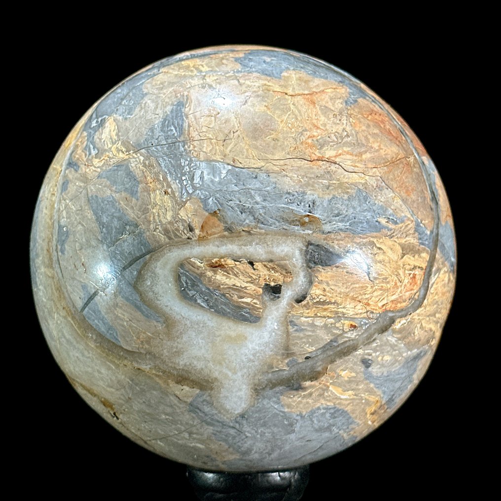 裝飾飾物 (2) - NO RESERVE PRICE - Stunning pair of Yellow Maligano Sphere and Shell ball on custom stands - 印度尼西亞 #3.2