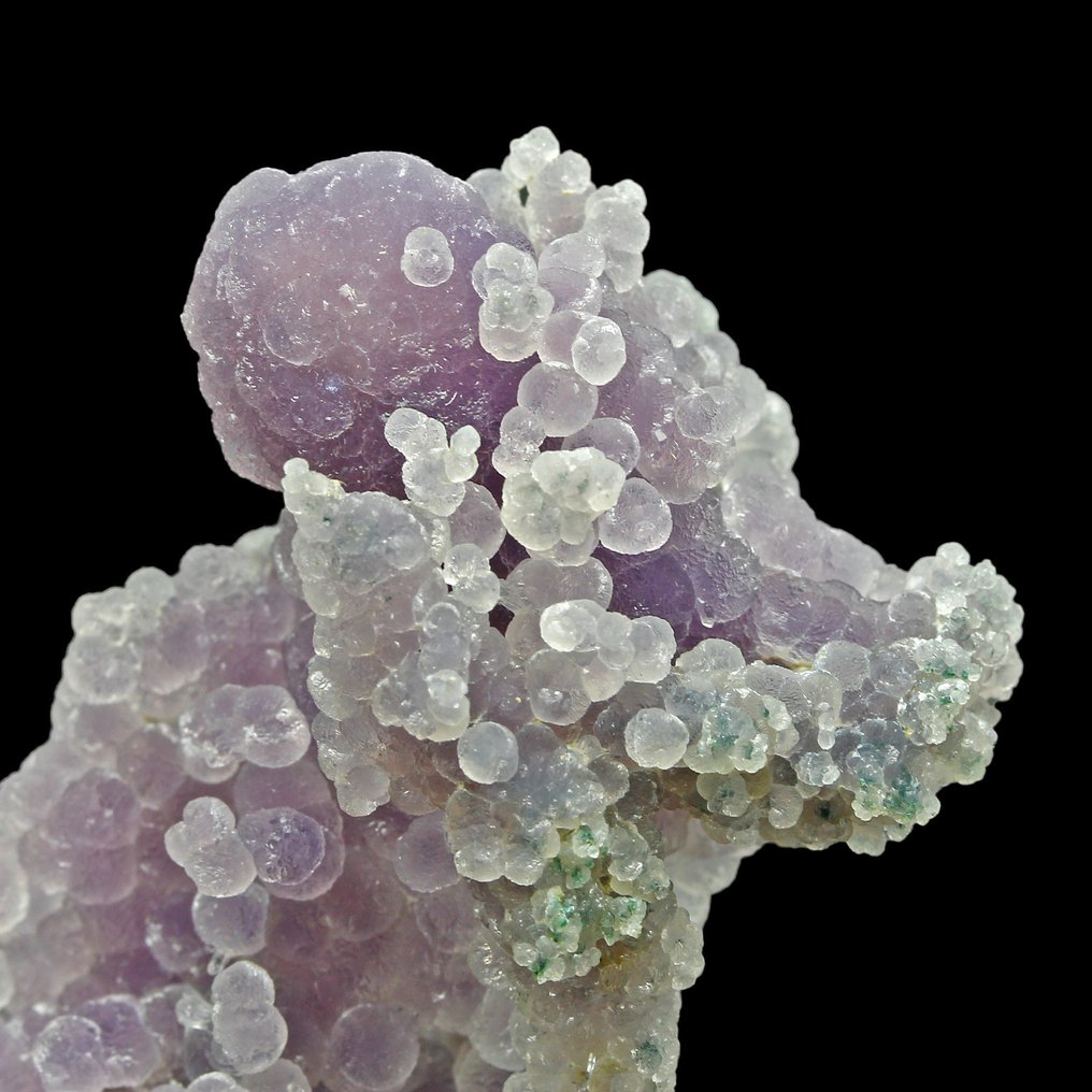 Unusual! Greenish and purple grape agate chalcedony – collector’s gem – crystal cluster - Height: 8.9 cm - Width: 6.5 cm- 71 g #2.1