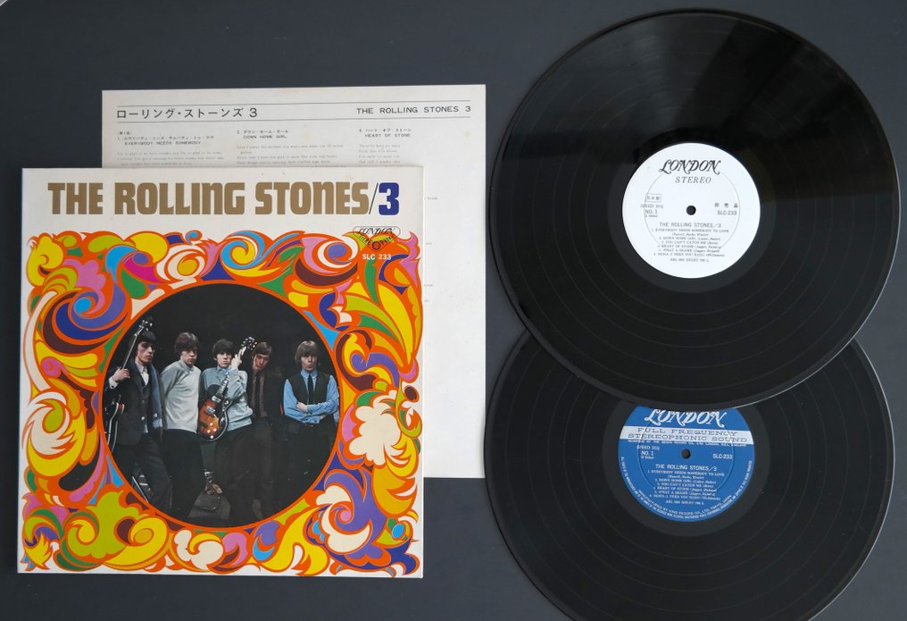 滾石樂團 - 2 pressings of "The Rolling Stones/ 3" - 1x Regular Blue Label and 1x Promotional Not For Sale - LP 專輯(單個) - 日式唱碟, 仅限日本, 第一批 模壓雷射唱片, 重新發行 - 1969 #2.1