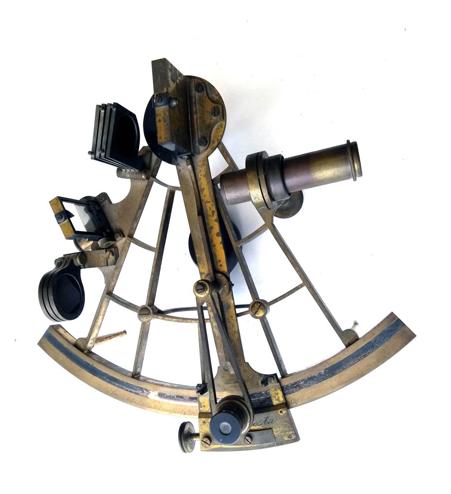 Sekstant - Træ, Messing - J. Sewill and Son, London. Maker to the admirality  (instriptie) - Kaptein J.C. Costa #1.0