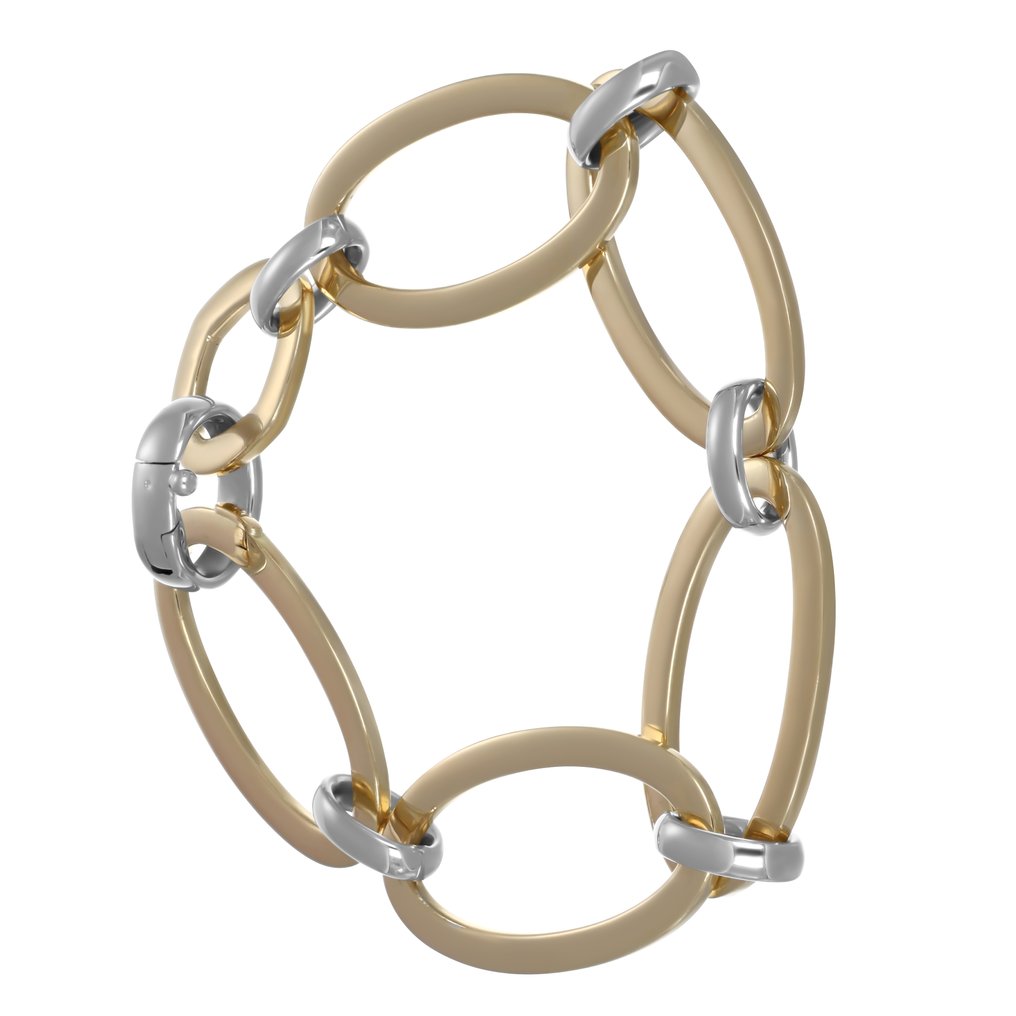 手镯 - 18K包金 黄金, 白金 #4.3