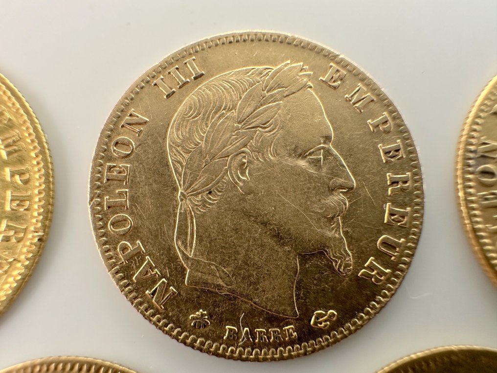 Γαλλία. Napoléon III. 5 Francs 1857/1867 (lot de 5 monnaies)  (χωρίς τιμή ασφαλείας) #3.2