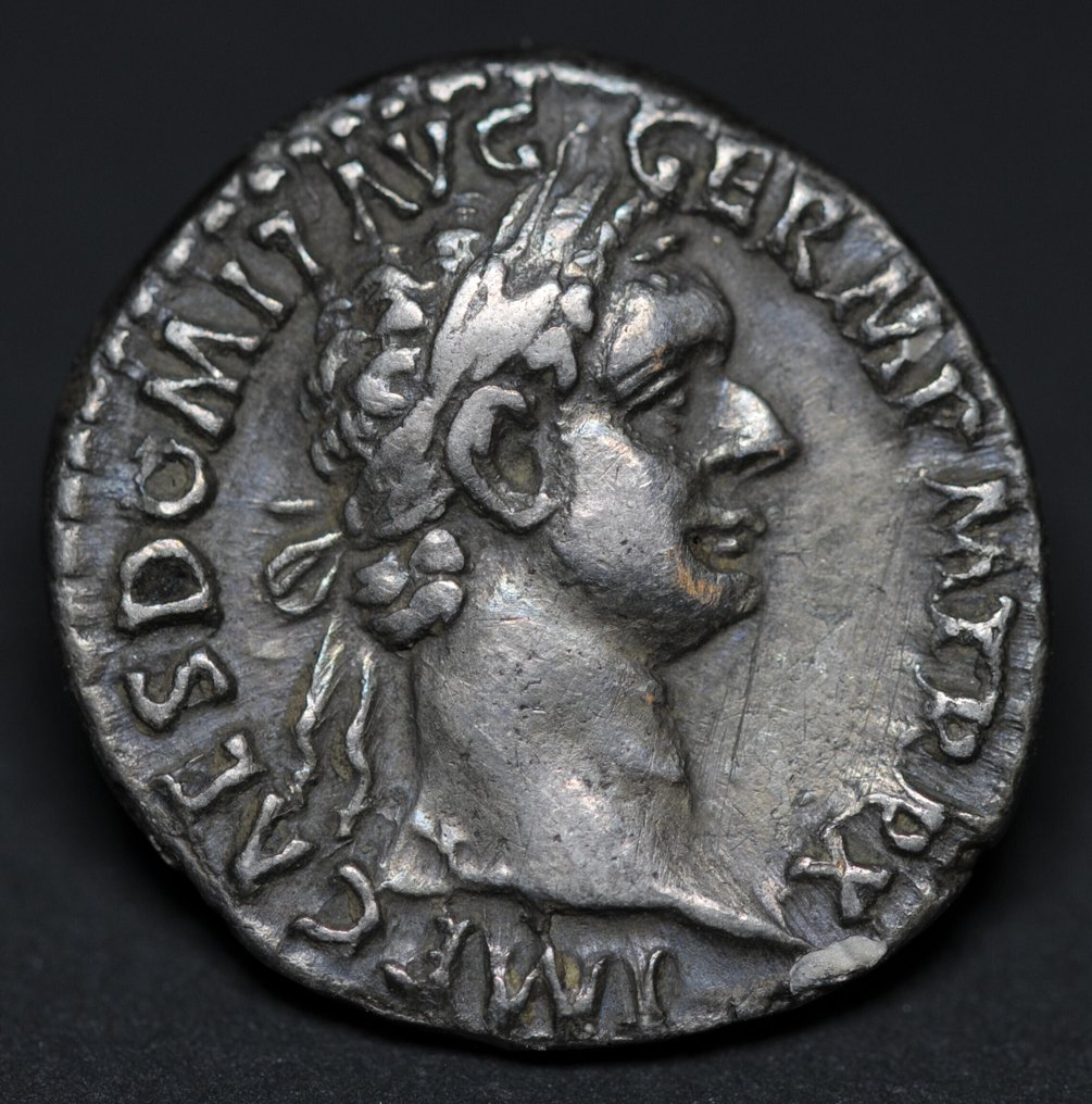 罗马帝国. 多米蒂安 （公元 81-96）. Denarius AD 90-91 Minerva  (没有保留价) #1.0