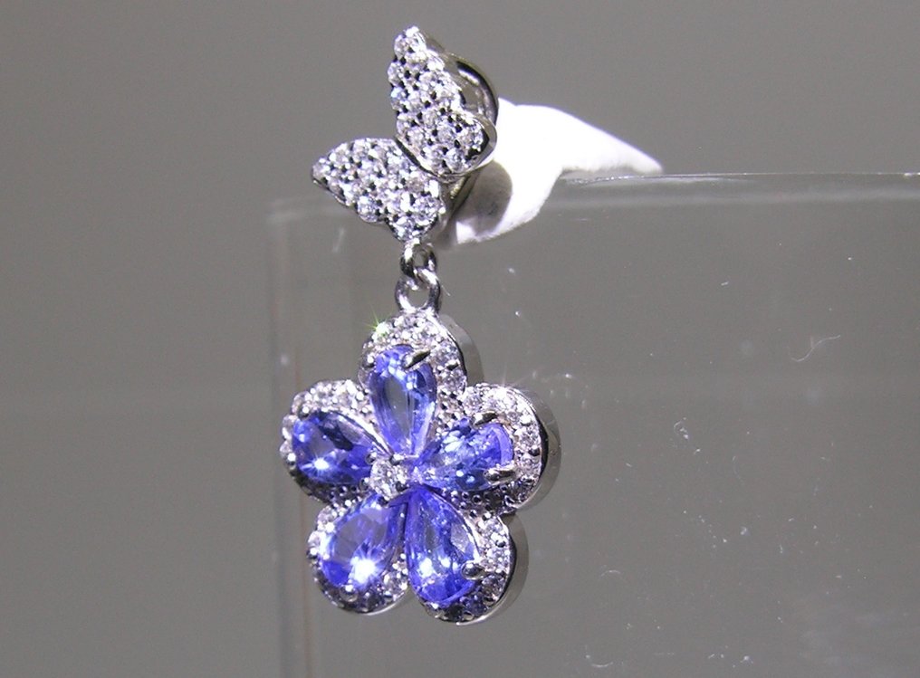Tanzanite Pendant - Height: 22 mm - Width: 13 mm- 2.42 g - (1) #4.3
