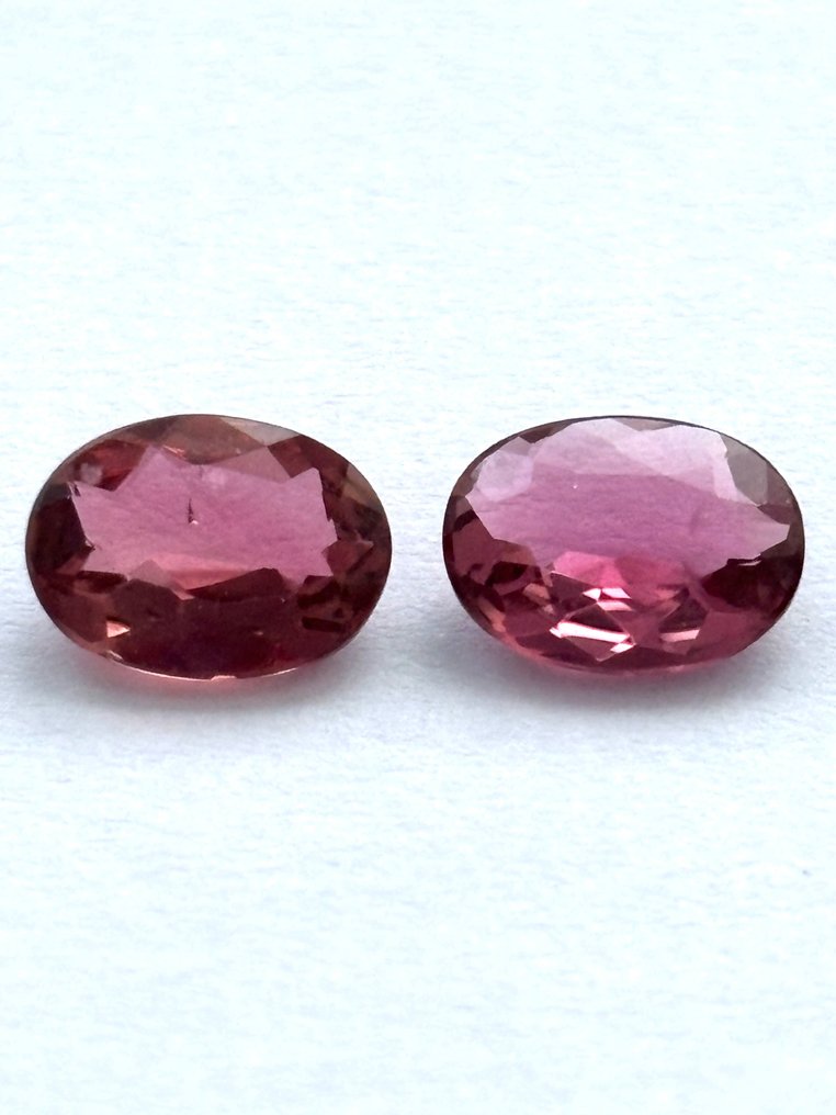 2 pcs  粉色 電氣石  - 1.86 ct - Instituto Gemólogico Español (IGE) #1.0