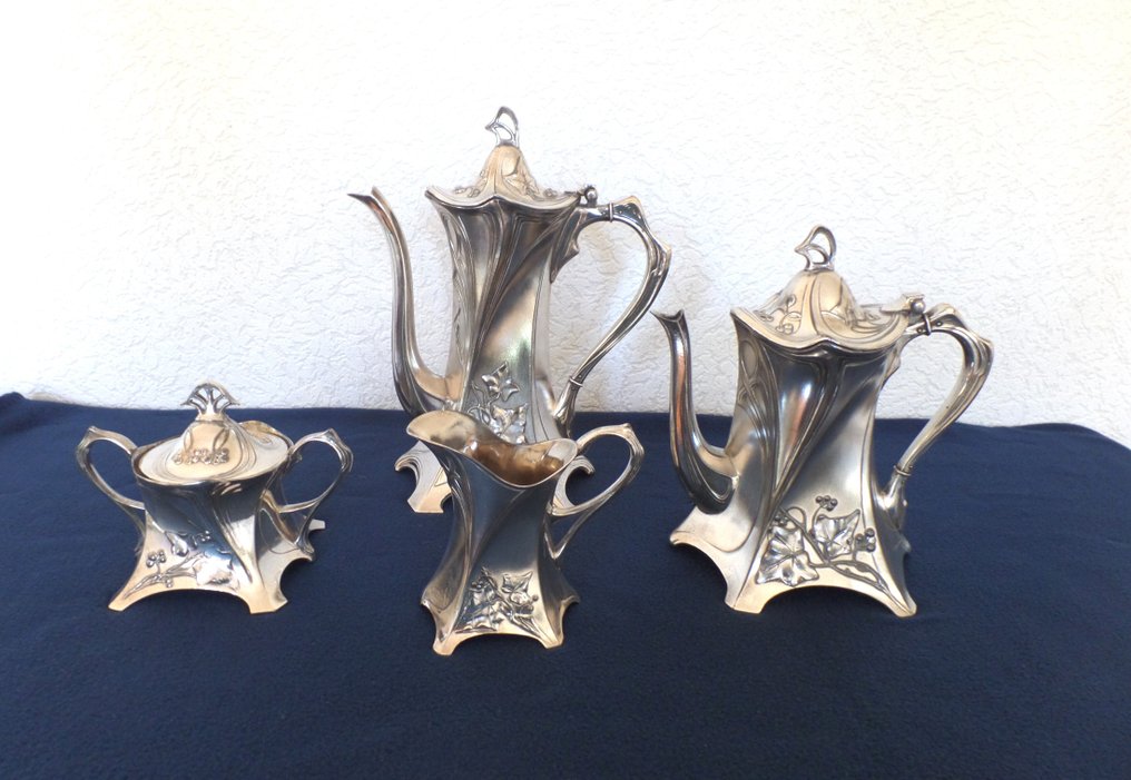 WMF / Geislingen - 咖啡套装 (5) - 镀银 - 服务 #1.0