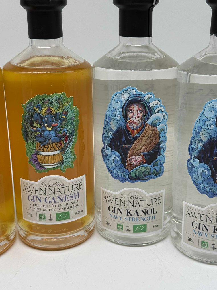 Awen Nature (FR) - Gin Ganesh + Kanol Gin Navy Strength  - 70cl - 4 bottles #1.0