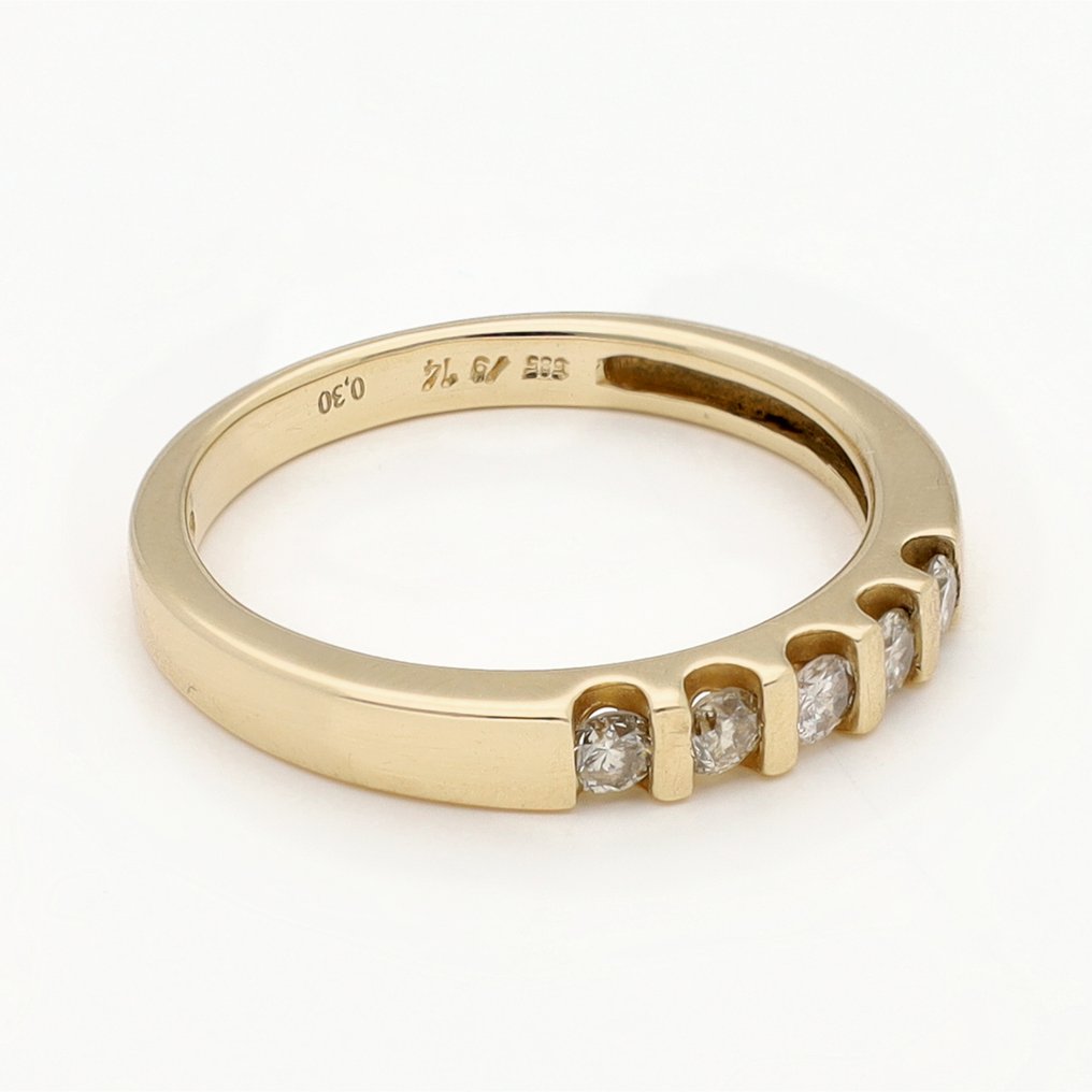 戒指 - 14 克拉 黃金 鉆石 (天然) #4.3