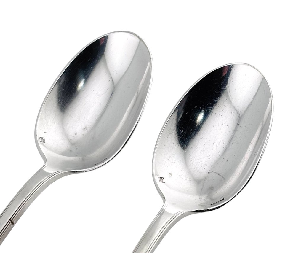 Christofle - Luc Lanel - Spoon (6) - America - Silverplated - Table spoon set #4.3