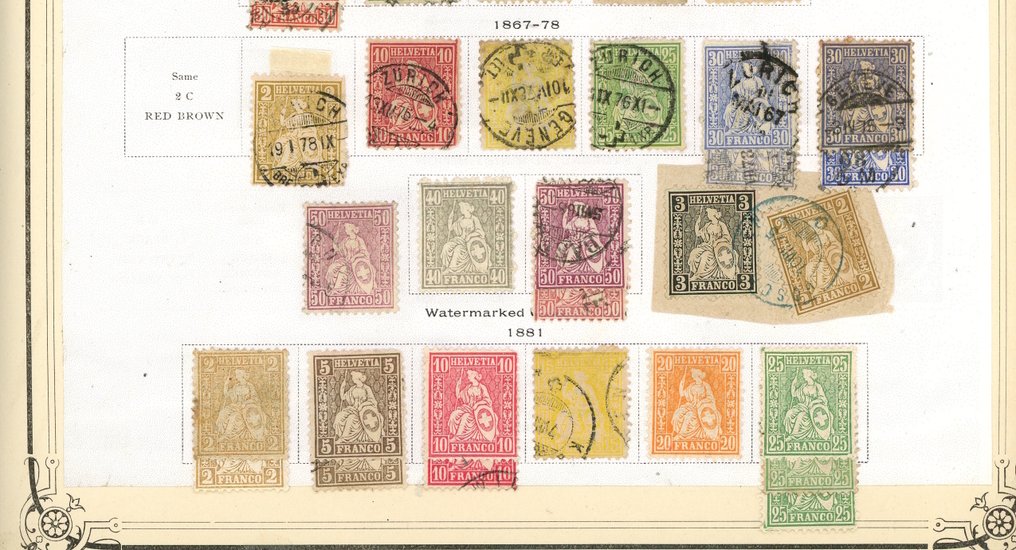 Ελβετία 1850 - Μια πολύ καλή συλλογή, που ακολουθείται από τα κλασικά: Ταχυδρομείο, φόροι, καθιστές Ελβετίες,... #4.3