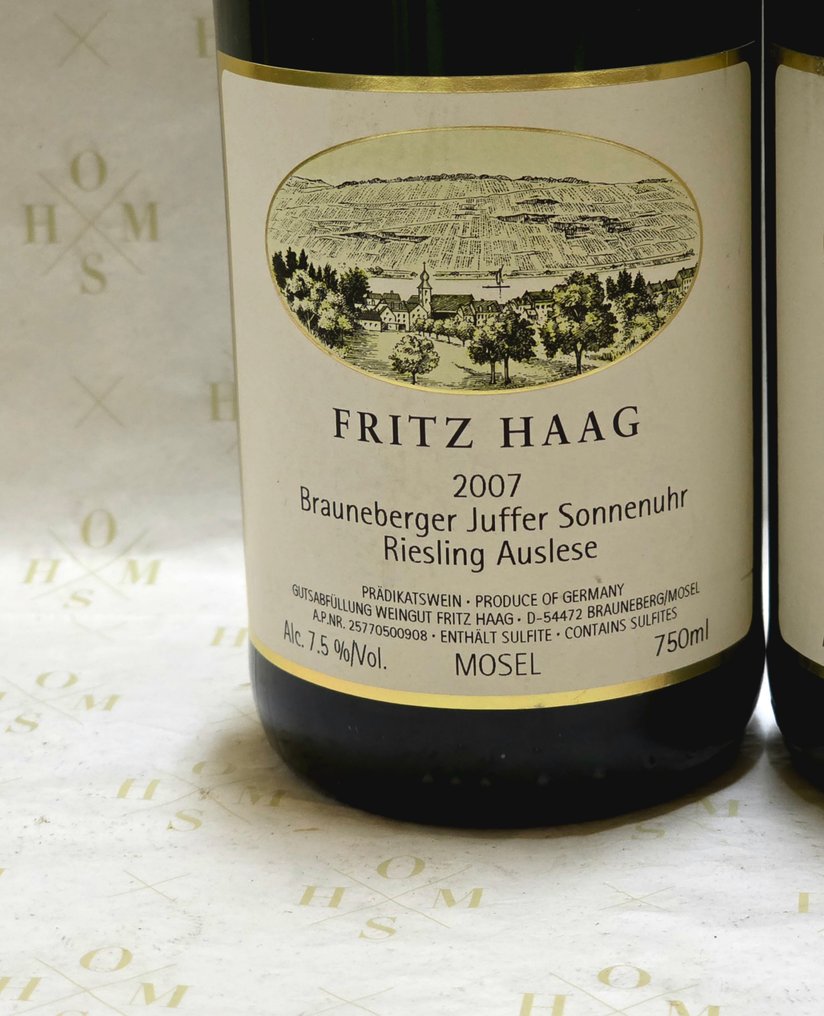 2007 Fritz Haag, Goldkapsel, Brauneberger Juffer Sonnenuhr - Mosel Auslese - 3 Pullot (0.7 L) #1.0