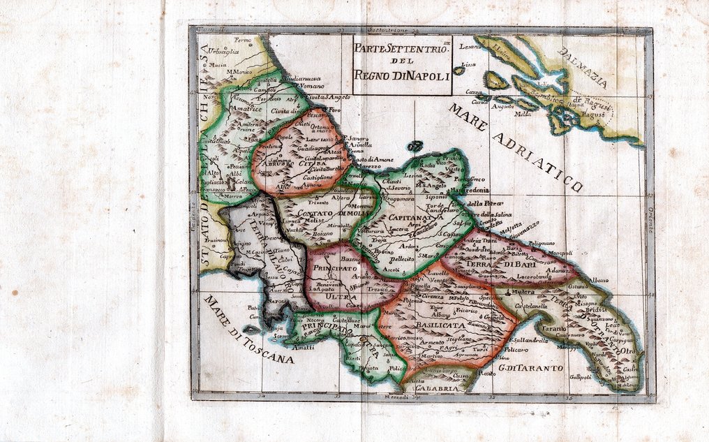Italy - Campania, Basilicata, Puglia, Abruzzo, Molise; D. Terres - Parte Septentrio. del Regno di Napoli - 1791 #3.2