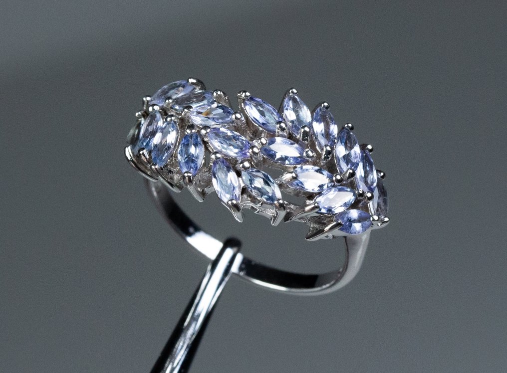 Senza prezzo di riserva - Parure di gioielli da 2 pezzi - Argento 925 - Tansanite da 2,50 ct #4.3