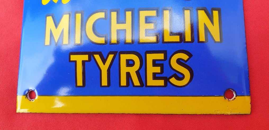 Michelin - Miles și zâmbete pe anvelope MICHELIN - Semn de email - Smalț, Metal #4.3