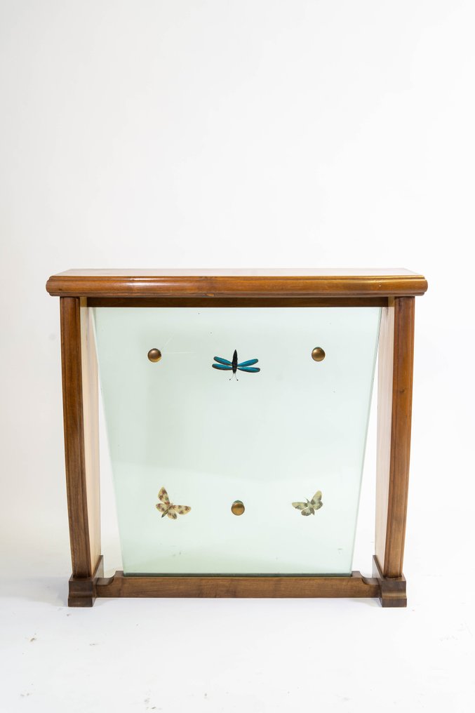 Stolik konsolowy - Drewno, Szkło #1.0