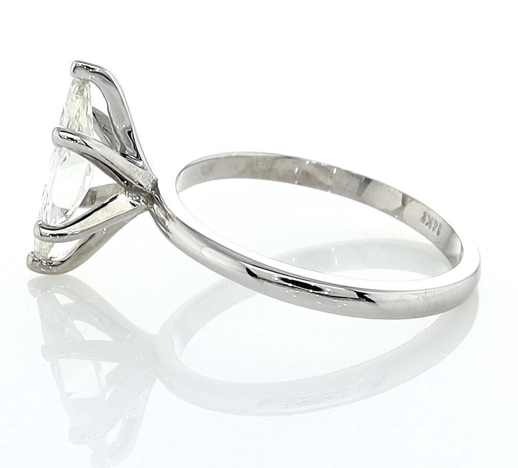 戒指 - 14 克拉 白金 -  1.01ct. tw. 鉆石 (天然) #3.2